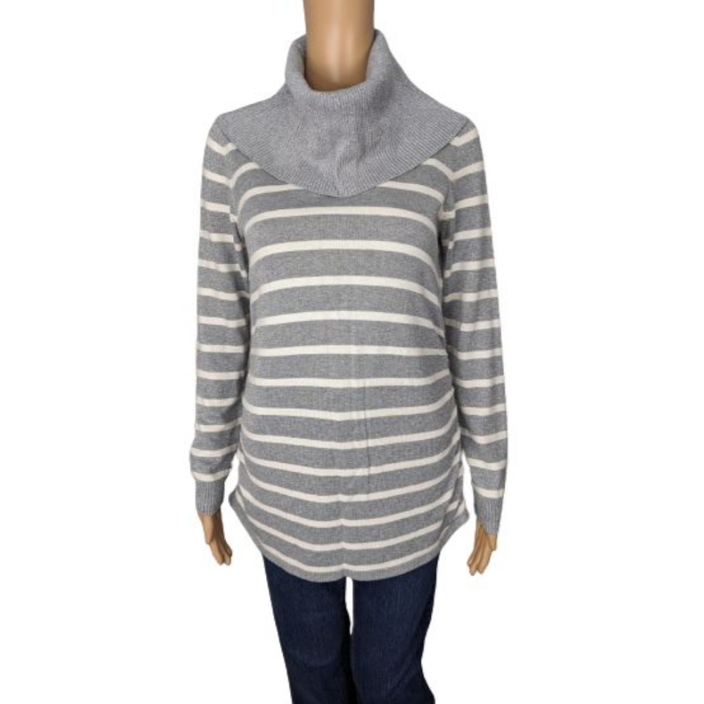 MICHAEL Michael Kors Striped Cowl Neck Sweater M